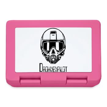 DrohnenPlot Neon Linien Muster - Brotdose - Pink - Vorne