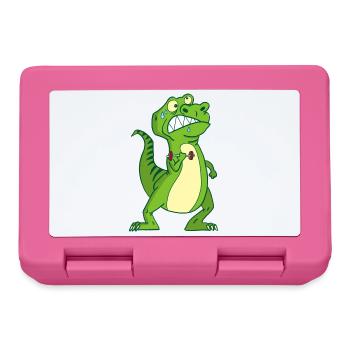 La force du tyrannosaure - Boîte à goûter - rose - Devant