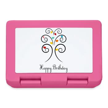HAPPY BIRTHDAY. HAPPY BIRTHDAY. ANNIVERSARY. - Lunchbox - pink - Front