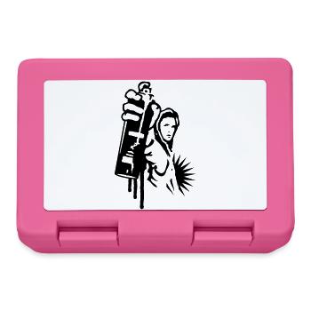 Graffiti sprayer in urban street art style - Lunchbox - pink - Front