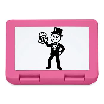 Groom Bachelor Party Stick Figure - Lunchbox - pink - Front