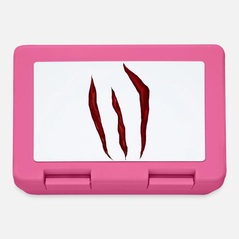 Blood-red scratch marks - Lunchbox - pink
