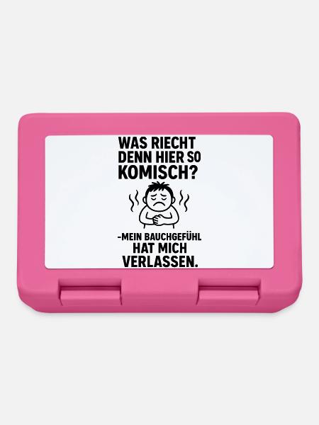 Bauchgefühl Pups Furz Lustig - Brotdose - Pink