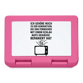 Generation Fernsehen TV Reparatur - Brotdose - Pink - Vorne