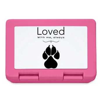 Hund – geliebt - Brotdose - Pink - Vorne