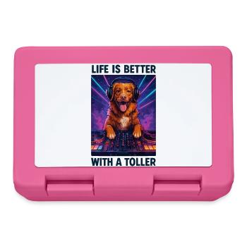 Nova Scotia Great DJ Dog Funny Positive Gift - Lunchbox - pink - Front