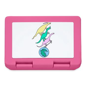 Skater_Dinos - Brotdose - Pink - Vorne
