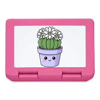 Kawaii Cactus Bloom Pot - Lunchbox - pink - Front