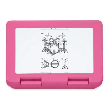 Trommelsatz-Bauplan - Brotdose - Pink - Vorne
