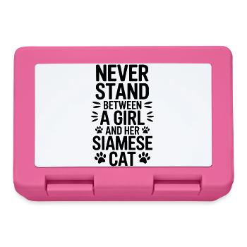 Siamkatze Sprüche Katze Lustige Siamkatze Geschenk - Brotdose - Pink - Vorne