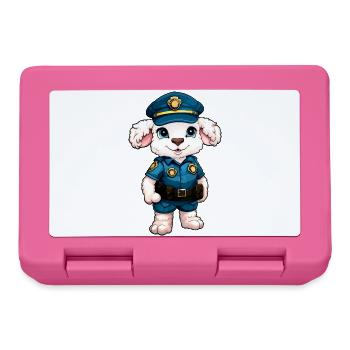 Police des moutons - Boîte à goûter - rose - Devant