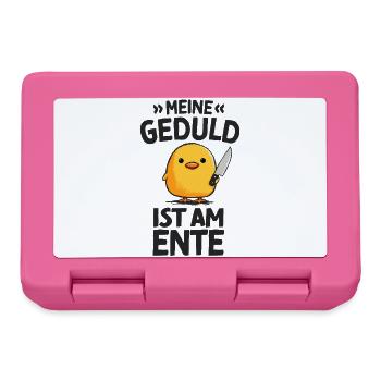 Meine Geduld Ist Am Ente Lustiger Spruch - Brotdose - Pink - Vorne