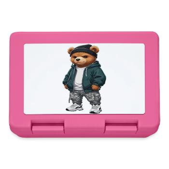 Streetwear Bär Hip Hop Urban Style - Brotdose - Pink - Vorne