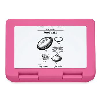 Brevet du plan vintage pour balle de football américain - Boîte à goûter - rose - Devant