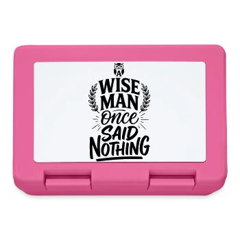 Ein weiser Mann sagte einst nichts – lustiges, stoisches Zitat - Brotdose - Pink - Vorne