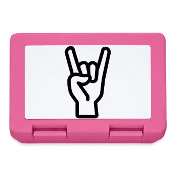 signe rock - Boîte à goûter - rose - Devant