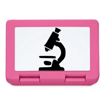 Microscope Black Science Symbol Gift - Lunchbox - pink - Front