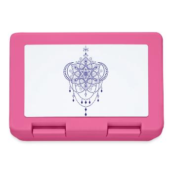 Spiritualität Heilige Geometrie Lotusblume Zen - Brotdose - Pink - Vorne
