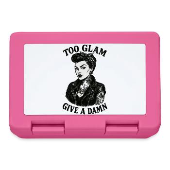 Pin-Up Girl: Too Glam to Give a Damn Biker - Lunchbox - pink - Front