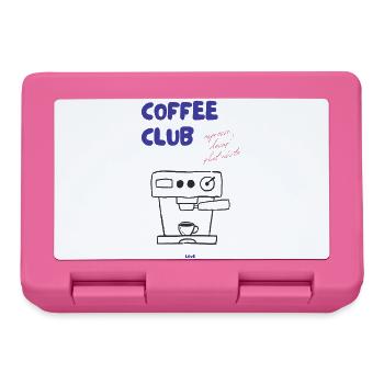 Coffee Club Espresso Machine Illustration - Lunchbox - pink - Front