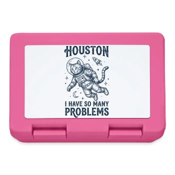 Les astronautes ont fait le chat Houston avec tellement de problèmes - Boîte à goûter - rose - Devant