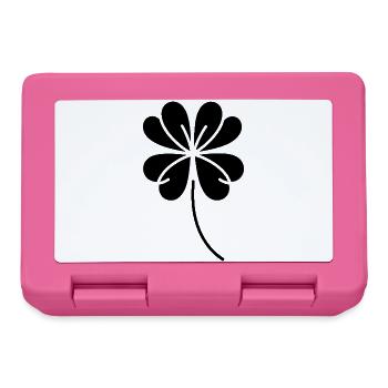 Kleeblatt Silhouette Irisches Glückssymbol - Brotdose - Pink - Vorne