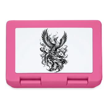 Japanese Phoenix Houou in Irezumi Style - Lunchbox - pink - Front