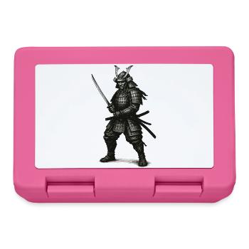 Samurai-Krieger in schwerer Rüstung - Brotdose - Pink - Vorne