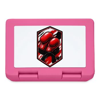 Rote Boxhandschuhe Patch - Brotdose - Pink - Vorne