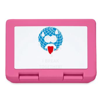 Emoticon Erde, I Break Together, Klimawandel NEG3C - Brotdose - Pink - Vorne