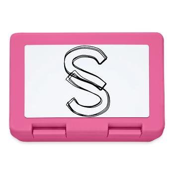 Paragrafzeichen handgezeichnet - Brotdose - Pink - Vorne