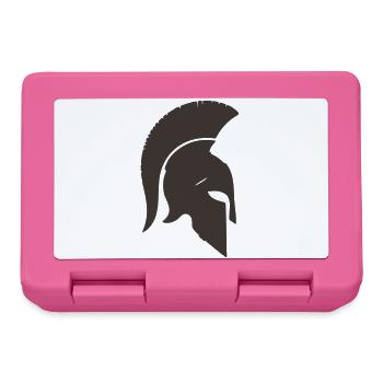 Spartanischer Kriegerhelm Silhouette - Brotdose - Pink - Vorne