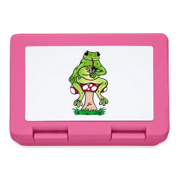 Frosch und Cocktail - Brotdose - Pink - Vorne