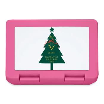 Jesus kommt, um dich zu segnen, Christmas Tree Faith - Brotdose - Pink - Vorne