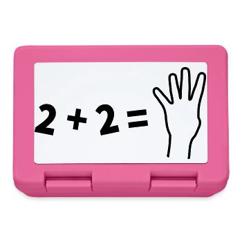 Witziges 2+2=4 Mathematik Shirt - Brotdose - Pink - Vorne