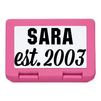 Sara est 2003 - Brotdose - Pink - Vorne