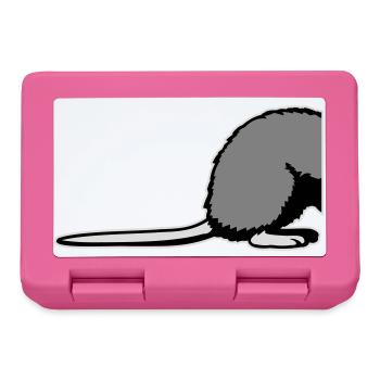 Ratte Rückseite Halb Lustig Schwanz Nagetier Tier - Brotdose - Pink - Vorne