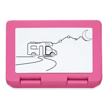 wohnmobil sterne mond - Brotdose - Pink - Vorne
