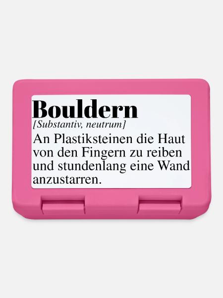 Bouldern Duden Spruch - Brotdose - Pink