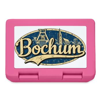 Bochum Vintage Stadtmotiv - Brotdose - Pink - Vorne