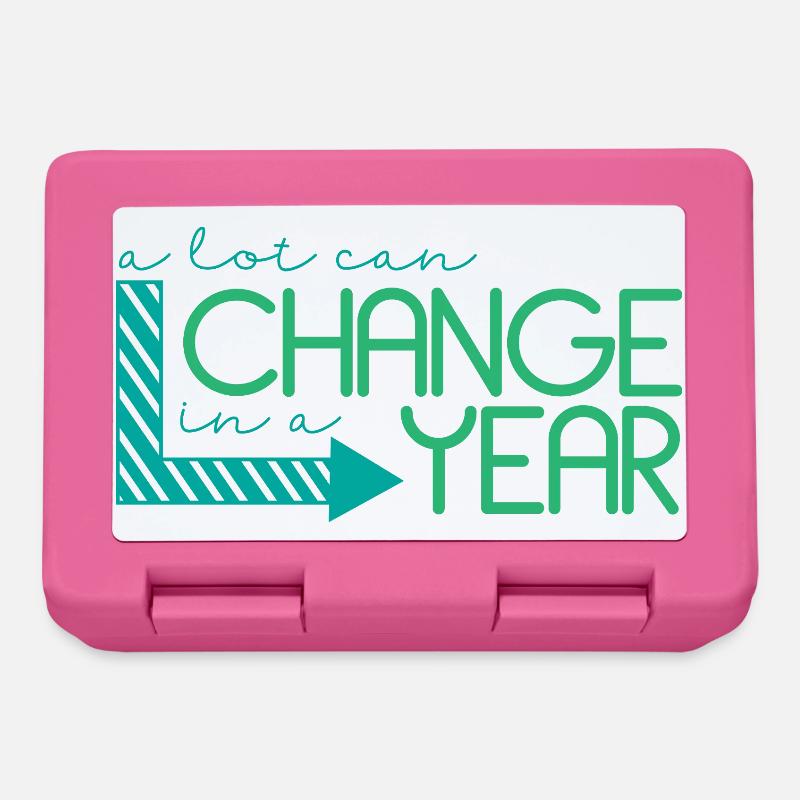 Inspirational quote annual change - Lunchbox - pink