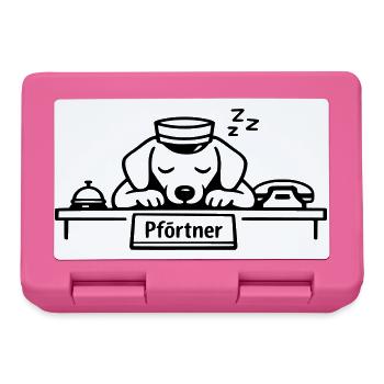 Doorman Dog Sleeping - Lunchbox - pink - Front