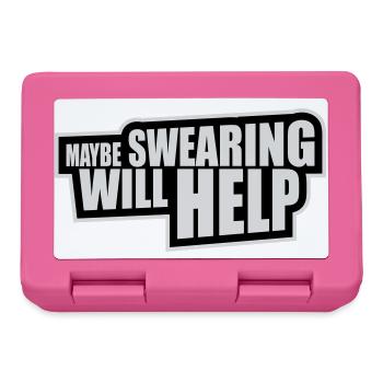Maybe Swearing Will Help Sarkastisch Spruch Grafik - Brotdose - Pink - Vorne