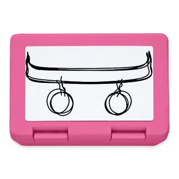 Skateboard handgezeichnet - Brotdose - Pink - Vorne