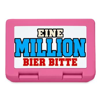 Million Bier - Brotdose - Pink - Vorne