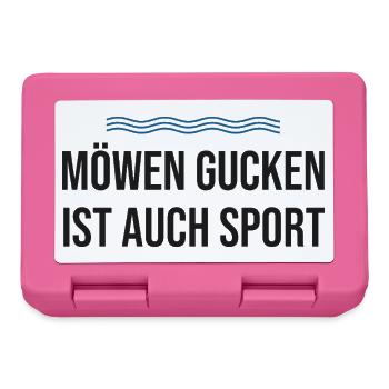 Möwen gucken ist auch Sport – Nordsee - Brotdose - Pink - Vorne