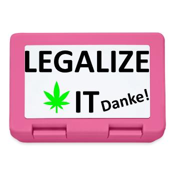 Legalize It weed Cannabis Marihuana - Brotdose - Pink - Vorne