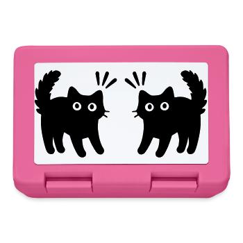 Katzen Paar - Brotdose - Pink - Vorne