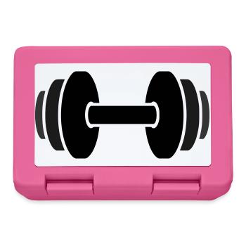 Salle de sport avec haltères - Boîte à goûter - rose - Devant