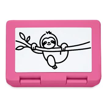 Motif détendu de paresseux sur une branche animale - Boîte à goûter - rose - Devant